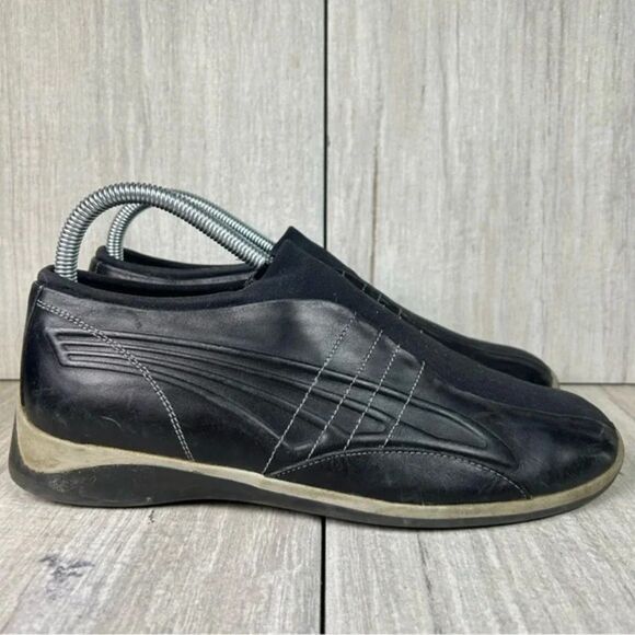 RARE Y2K Puma Nuala Leather Japanese Style Mule Shoe Vintage Italy Womens Size 8 - Picture 1 of 10